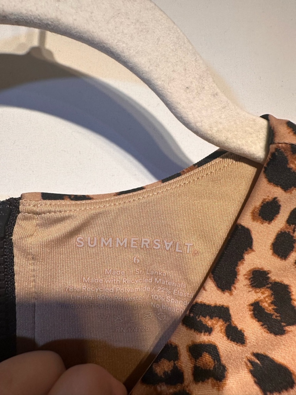 summersalt Leopard Print and Black One-Piece Swim - Picture 5 of 6